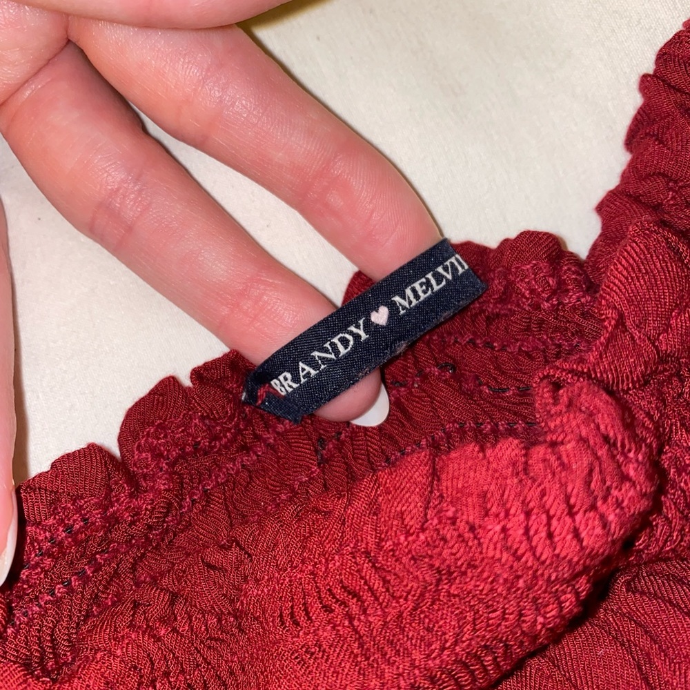 Red brandy Melville off the shoulder dress